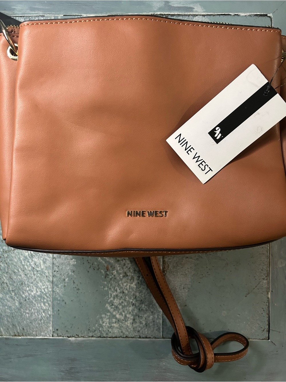 Nine West Women's caramel Crossbody Bag - Sleek Everyday Style NWT